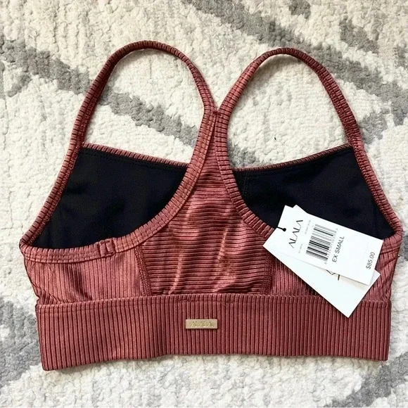 ALALA Raya Rib Bra in Desert Rose (Pinkish Brown) Size XS - Picture 5 of 10